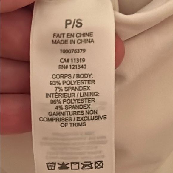 Dynamite Cream Cap Sleeve Bodysuit, size S - Picture 5 of 7